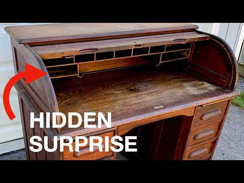 Restoring a Broken Desk - Shellac Finish and Wood Repair by Fixing Furniture