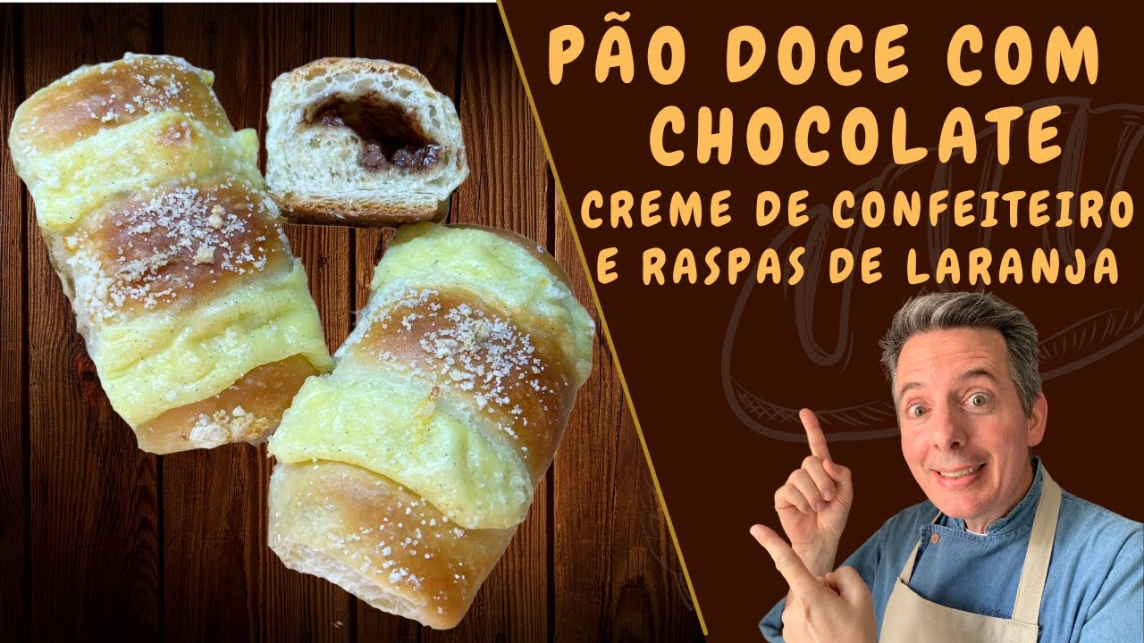 Pão Doce de Padaria !!! Fofinho, recheado e com creme...sem igual !!!