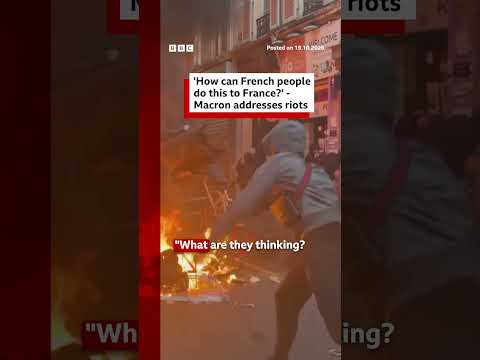 Macron addresses rioters after protests and disorder in France. #BBCNews