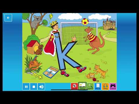 Letterland Alphabet Phonics, Sounds, Songs, Shapes and Writing | Letter K | Kicking King