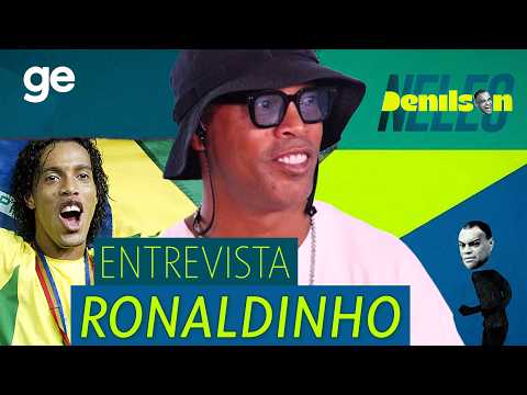 RONALDINHO SE EMOCIONA COM COPA DE 2002 E QUER NEYMAR EM 2026 | Denílson Neles | ge.globo