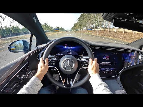2022 Mercedes-Benz EQS 450+ POV Test Drive (3D Audio)(ASMR)