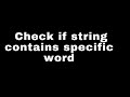 PHP: How to check if a string contains a specific word in PHP