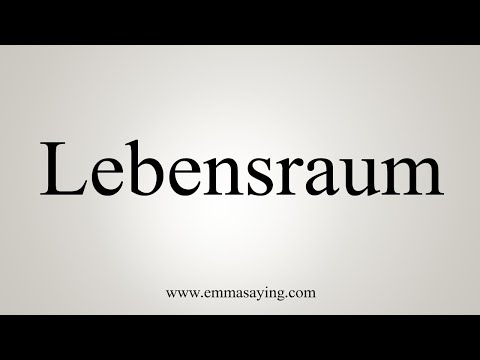 Part of a video titled How To Say Lebensraum - YouTube