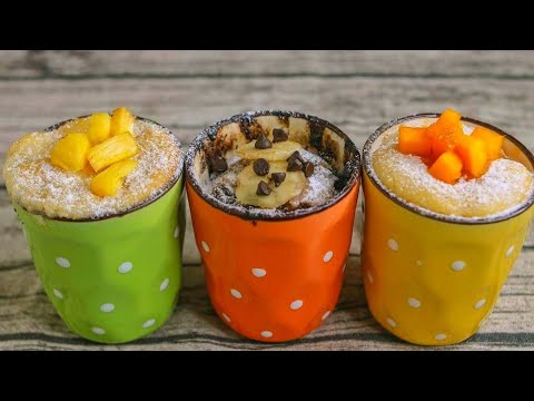3 Easy Mug Cake Recipe | Eggless Mug Cake Recipe Without Oven