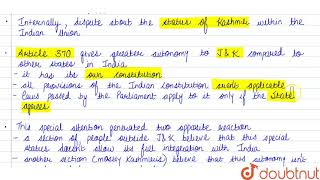 EXTERNAL AND INTERNAL DISPUTES