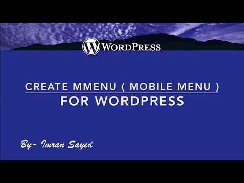 11 Create mmenu for WordPress theme Mobile Menu