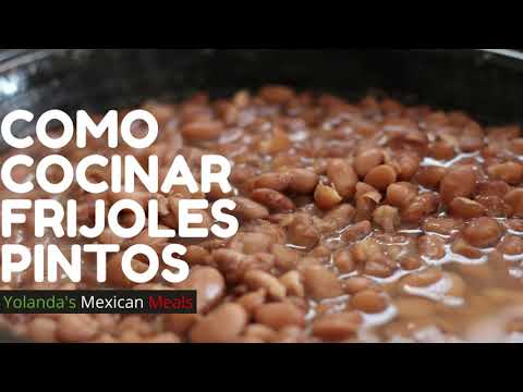 Como Cocinar Frijoles Pintos. Receta Facil. How to Cook Pinto Beans. Simple Recipe.