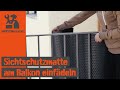 Sichtschutzmatte mit Kabelbinder Video
