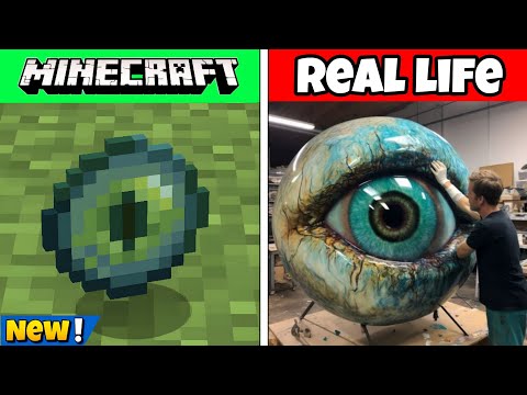Minecraft Mind Blowing Mobs vs Real Life! (New Inventory)
