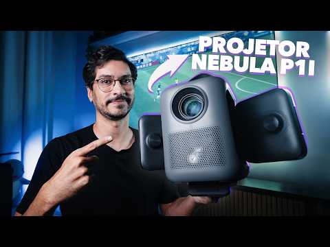 PROJETOR COM SOM DE CINEMA! Eu testei o Nebula P1i da SoundCore Anker!