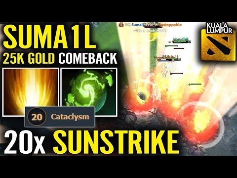 SumaiL is Genius!!  20x Invoker Sunstrike Double Cataclysm Epic Comeback at KL Major Dota 2