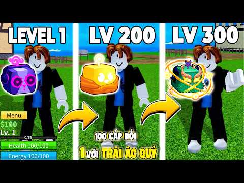 Thử Thách Cứ 100 Level Đổi Trái Ác Quỷ 1 Lần Với Fruits Notifier Trong Blox Fruits