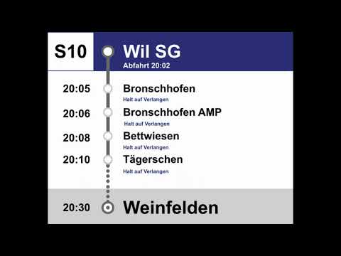 Thurbo Ansage » S10 Begrüssung in Wil SG nach Weinfelden (2023) | SLBahnen
