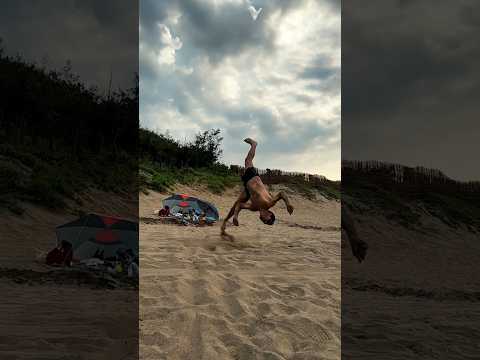 Magic of reverse #vacation #beach #sand #gymnastics #fun #taiwan