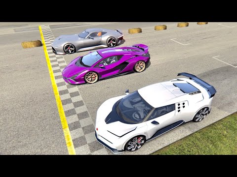 Bugatti Centodieci vs Mercedes-Benz AMG Vision GT vs Lamborghini Sian - Old Monza