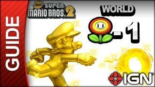 New Super Mario Bros. 2 - Star Coin Guide - World Flower-1 - Walkthrough