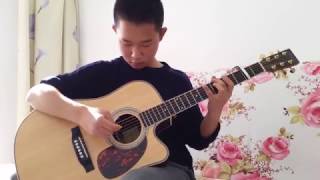 12 Year-Old Self-taught Chinese Guitar Prodigy Plays Tommy Emmanuel's Tall Fiddler