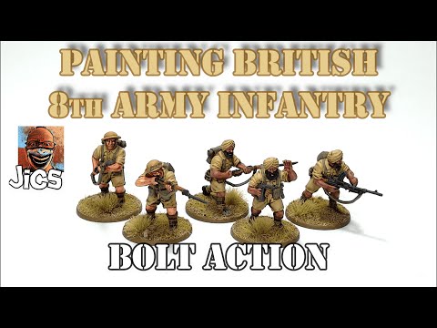 Painting British 8th Army infantry Sikh Bolt Action Warlord Games