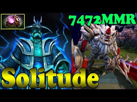 Dota 2 - Solitude 7472 MMR Plays Storm Spirit And Tiny - Ranked Match Gameplay!