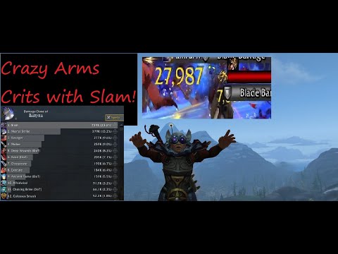Crazy Arms Warrior 28k crit slam guide Prepatch BFA Shadowlands 9.0