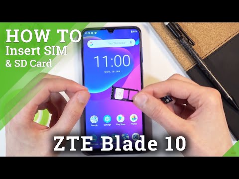 How to Insert Nano SIM and Micro SD into ZTE Blade 10 – Input SIM and SD Cards
