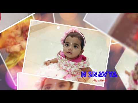 Sravya 1st Birthday Invitation