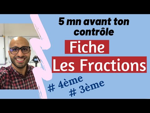 5 minutes avant ton contrôle - Fiche Fractions