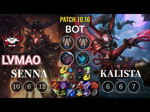 JDG LvMao Senna vs Kalista Bot - KR Patch 10.16