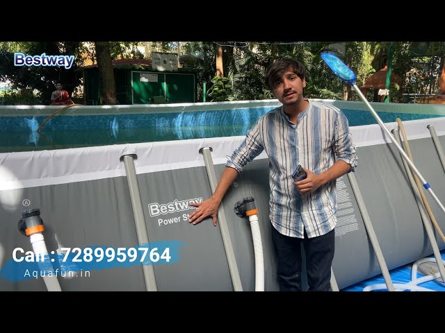 مسبح أعمدة مستطيل رصاصي مع فلتر رمل برأسين وسلم وغ...