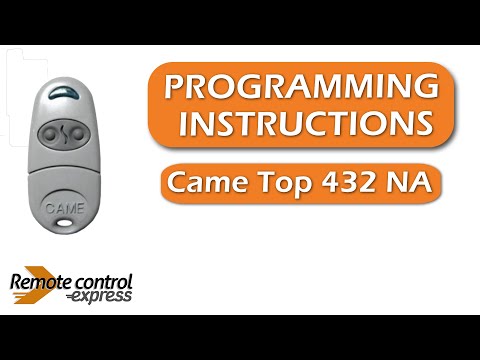 Programming my remote Came Top 432 NA