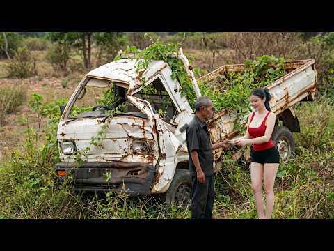 [TIMELAPSE] Genius Girl Rebuilds Accident-Damaged Abandoned Daewoo 500kg Truck | Full Revival