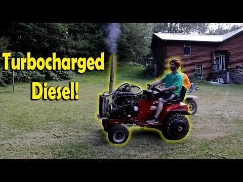We Put a Turbocharged Diesel Tractor Engine in a Lawn Mower