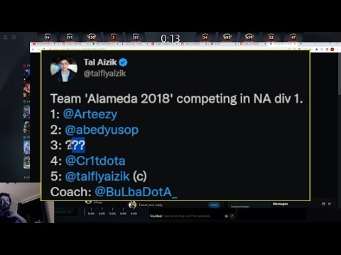 Gorgc checks out Arteezy, Abed, Cr1t & Fly stack named "Alameda 2018"