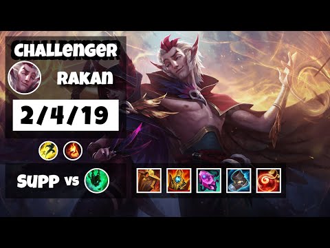 Rakan vs Thresh EU Challenger SUPPORT (2/4/19) - v11.6