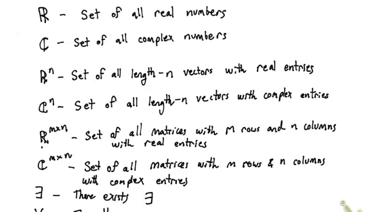 Linear Algebra Bootcamp 02: Notation