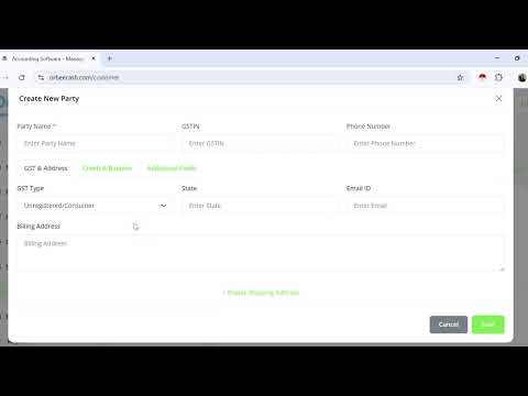 How to Create Party in OrbeeCash | Add Customer & Supplier In One Place