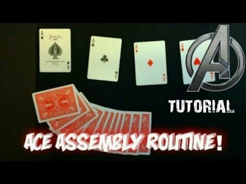4 Ace assembly, self working card trick tutorial