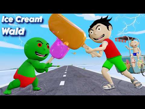 Garmi Mein Ice Cream  | Ice Cream Cartoon Comedy | Funny Comedy Video - Bittu Sittu Toons