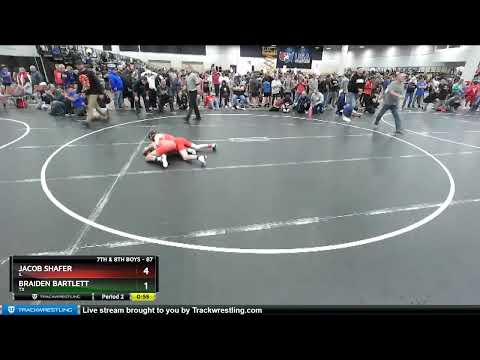 87 Lbs Cons. Round 3 - Braiden Bartlett, TX Vs Jacob Shafer, IL Aa28