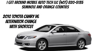 2007-2014 (2010) TOYOTA CAMRY V6 ALTERNATOR REMOVAL, SHORTCUT EASY WAY.