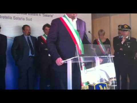 Il sindaco Alessandri all'inaugurazione collegamento Autostrada A1 - Salaria