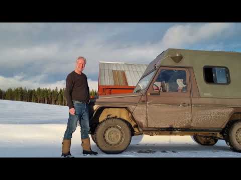 Tag 1 - Schwedisch Lappland. Das Auto (Puch 230 GE) und sich selbst testen.