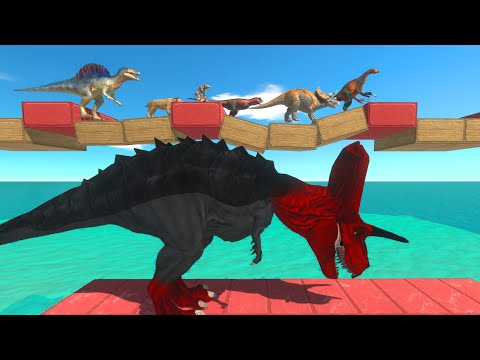 Dinosaurs Challenge - Cross 2 Unstable Bridges to Reach the Safe House