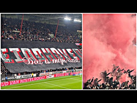 Schitterende SFEERACTIE en PYRO bij opkomst PSV-Ajax : 29/10/2013 : 5-2