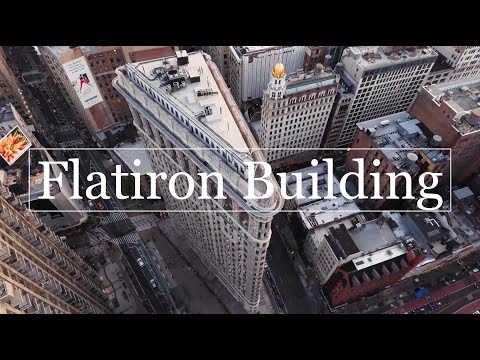 Drone Flatiron Building, Manhattan, NYC