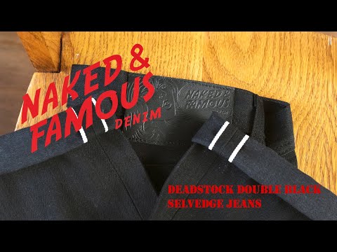 Naked and Famous Denim: Deadstock Double Black Selvedge Denim Jeans