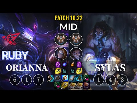 RW Ruby Orianna vs Sylas Mid - KR Patch 10.22