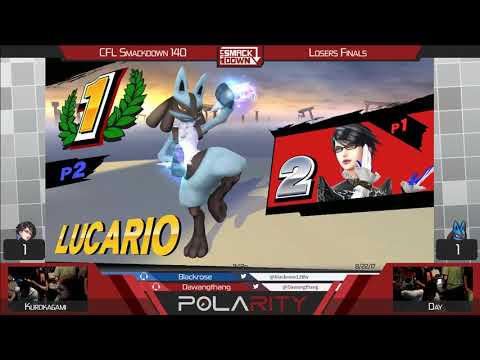 CFL Smackdown 140 WiiU - KuroKagami (Bayonetta) vs Day (Lucario) - Losers Finals