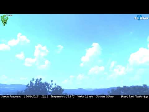 Buzet, Sveti Martin - jug 13.06.2019 Day HD TimeLapse